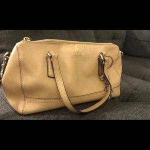 Coach/purse/junk/used/beige/shoulder bag